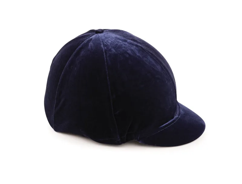 Shires Velveteen Hat Silk in Navy